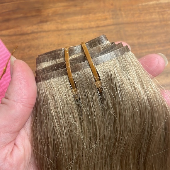 Brand New, never worn 100% human hair extensions, Color #8, 16” - Picture 2 of 7